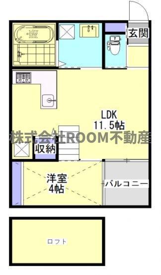 LARGO A・B(1LDK/1階)の間取り写真