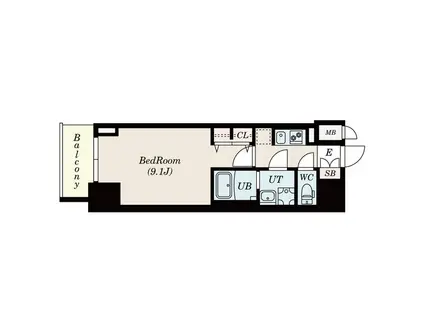 S-RESIDENCE東別院(1K/10階)の間取り写真