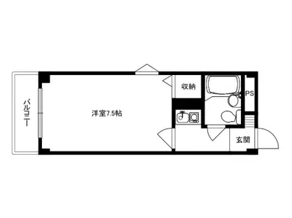 アーバンミロス(1K/2階)の間取り写真