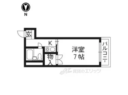 コーポ土山(1K/2階)の間取り写真