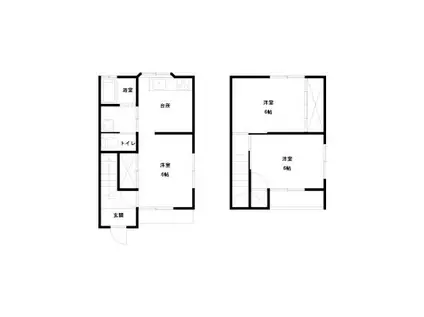 コーポSATO(2LDK/1階)の間取り写真