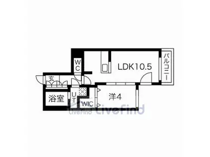 MOCA(1LDK/4階)の間取り写真