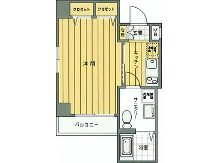 フェニックス日本橋浜町壱番館(1K/5階)の間取り写真