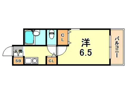 シャルマンフジ御影弐番館(1K/3階)の間取り写真