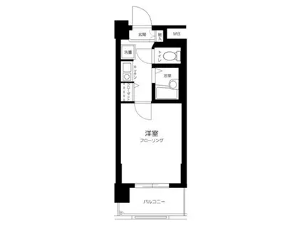 サンテミリオン品川戸越(1K/3階)の間取り写真