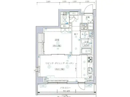 アルテシモ グレイス(1LDK/5階)の間取り写真