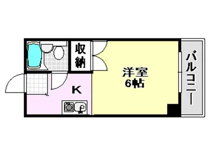 千里セピアテラスII(1K/1階)の間取り写真