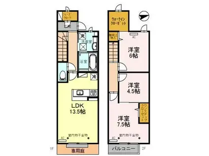 D.PROUD(3LDK/1階)の間取り写真