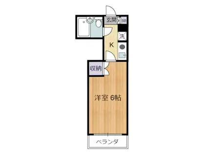 シャトレ武蔵野(1K/3階)の間取り写真