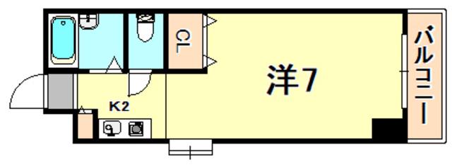 ワコーレ西山(1K/3階)の間取り写真