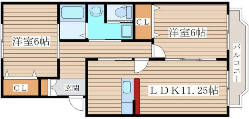 プログレール落合壱(2LDK/1階)の間取り写真