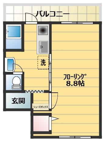 池田マンション3号棟(1K/1階)の間取り写真