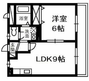 グランティーア(1LDK/2階)の間取り写真