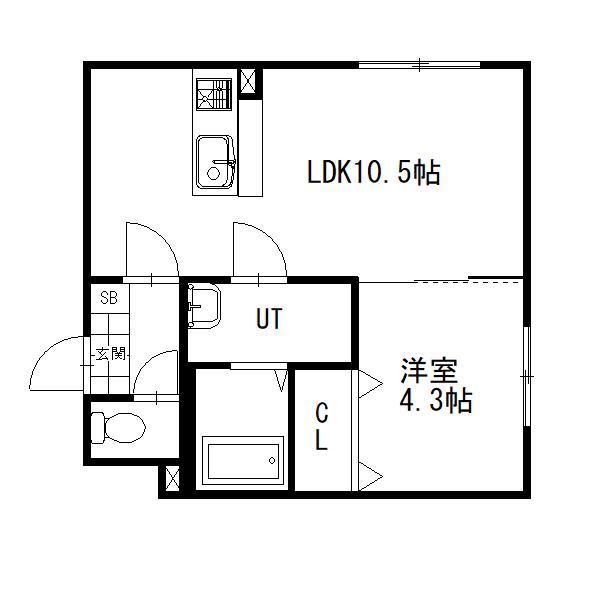MONREVE(1LDK/3階)の間取り写真