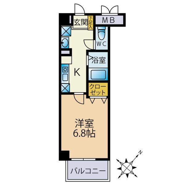 セリテ板宿(1K/1階)の間取り写真