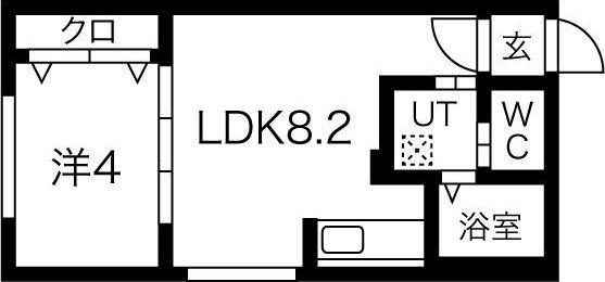 ル プルミエ(1LDK/4階)の間取り写真