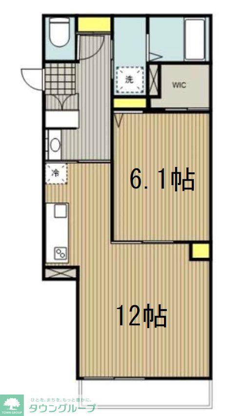 パティオ北浦和(1LDK/1階)の間取り写真