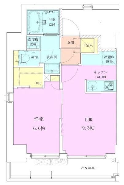 清澄白河レジデンス参番館(1LDK/4階)の間取り写真