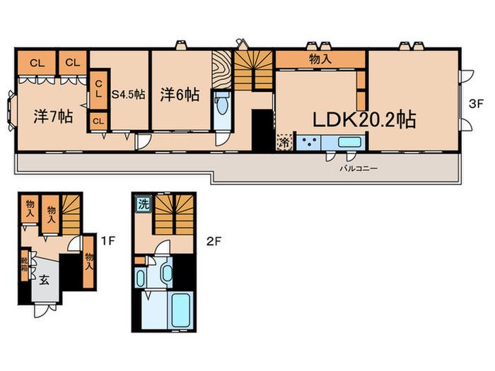 メープルテラス(2SLDK/3階)の間取り写真