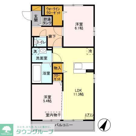 グランマルニエ(2LDK/3階)の間取り写真