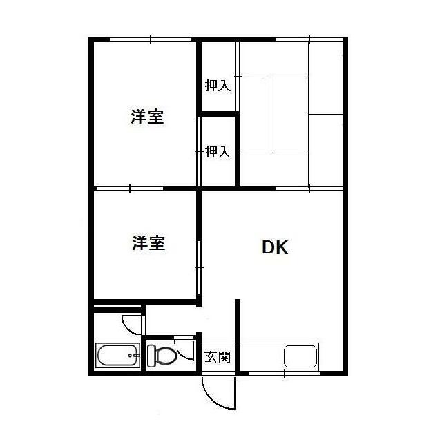 志田ハイツ(3DK/1階)の間取り写真