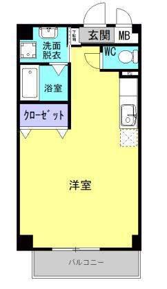 JR東海道本線 静岡駅 徒歩8分 7階建 築4年(ワンルーム/3階)の間取り写真