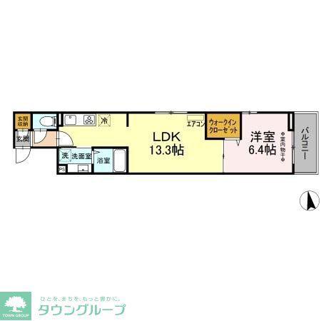メゾンフォレスト.M(1LDK/2階)の間取り写真