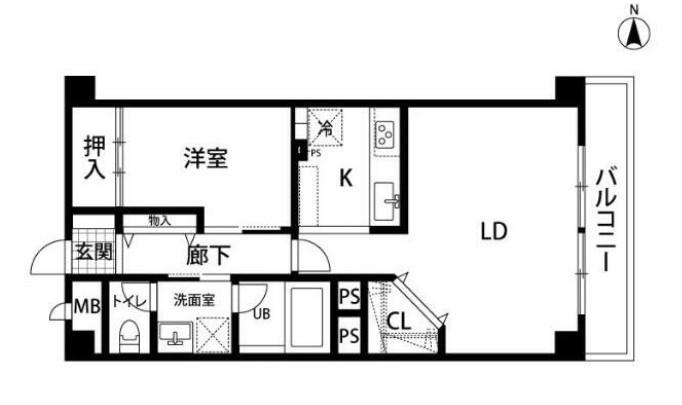 秀和第2三田綱町レジデンス(1LDK/8階)の間取り写真