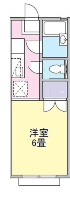 メゾンSAKURA(1K/2階)の間取り写真
