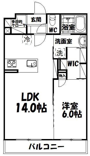 イーステージ(1LDK/2階)の間取り写真