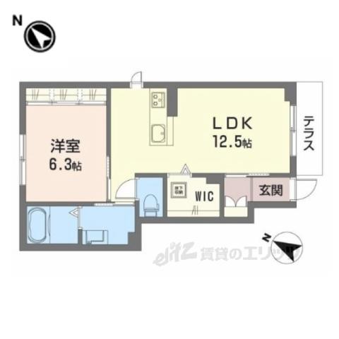 シャーメゾン正風(1LDK/1階)の間取り写真