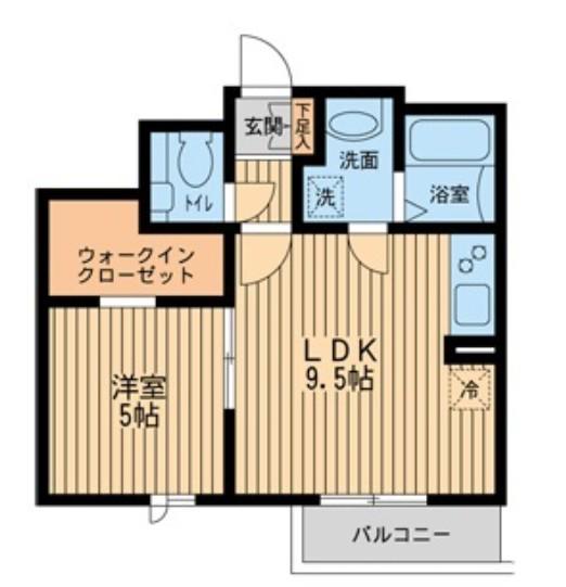 プロスペクト初台(1LDK/3階)の間取り写真