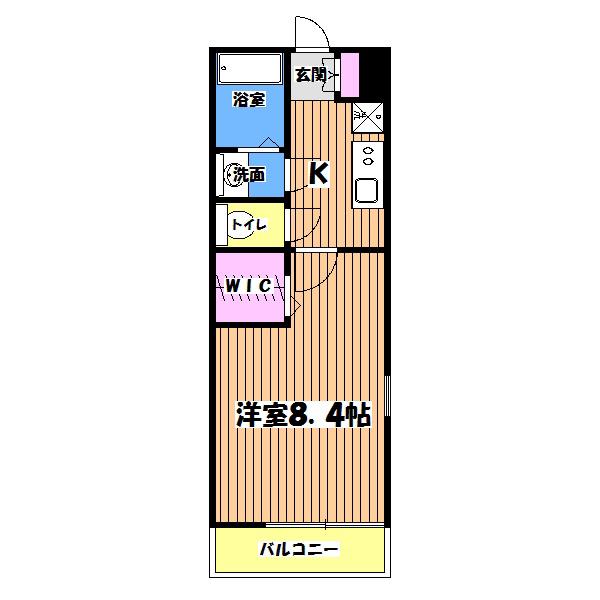 キャストリー八王子(1K/1階)の間取り写真