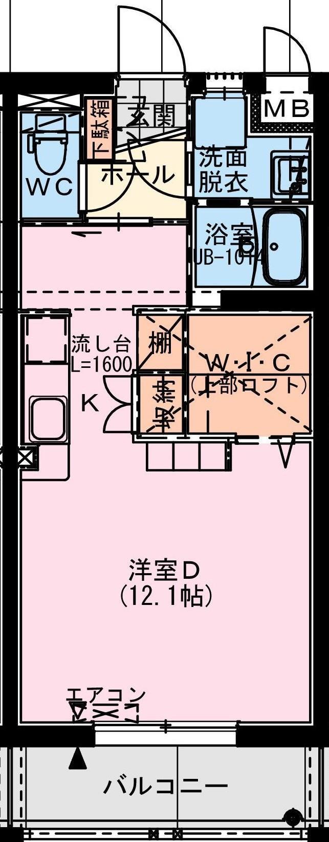 都城天神町YマンションII(ワンルーム/2階)の間取り写真