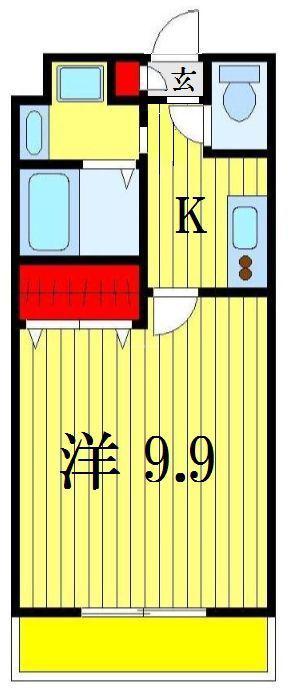 金太郎ヒルズ18(1K/3階)の間取り写真