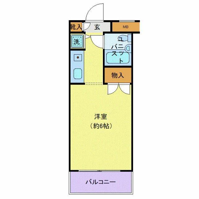 DELCCS浦和(1K/1階)の間取り写真