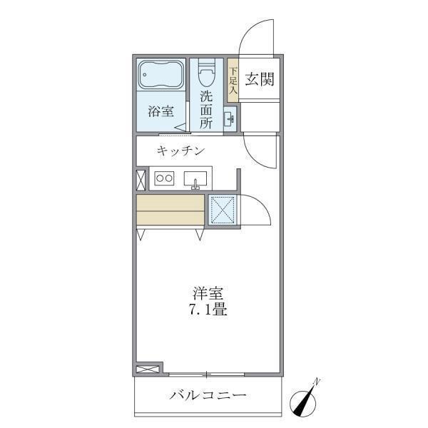 NTP大塚(ワンルーム/1階)の間取り写真