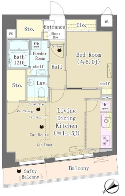 MAISON DE TAKAYA(1LDK/3階)の間取り写真