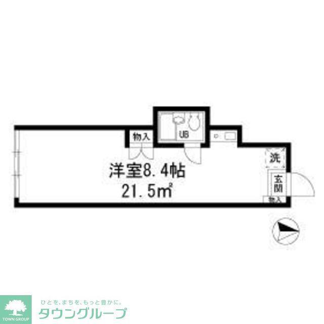 ダイヤモンドレジデンス錦糸町(ワンルーム/2階)の間取り写真