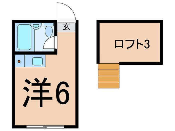 ユナイト東寺尾カルロス(ワンルーム/1階)の間取り写真