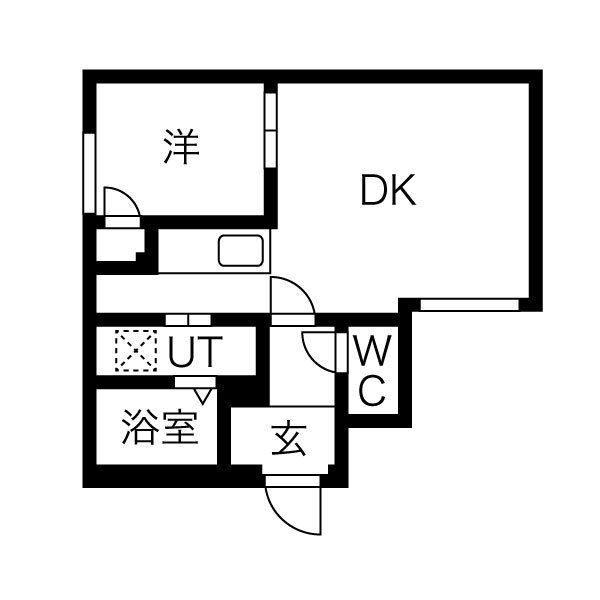 LIKESKD(1DK/5階)の間取り写真