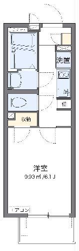クレイノ西与野(1K/1階)の間取り写真