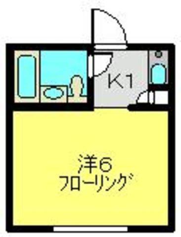 スクウェア日吉(1K/1階)の間取り写真