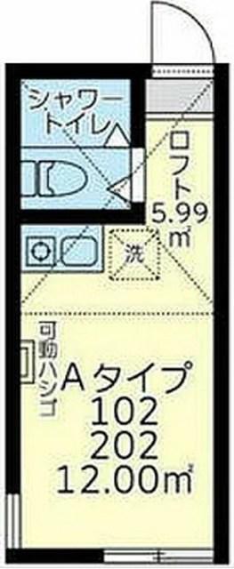 ユナイト浅田レイナルドの杜(ワンルーム/2階)の間取り写真
