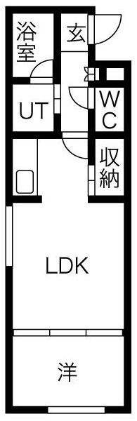 SERENE GARDEN桑園(1LDK/5階)の間取り写真