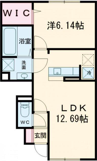 ウインドウII(1LDK/1階)の間取り写真