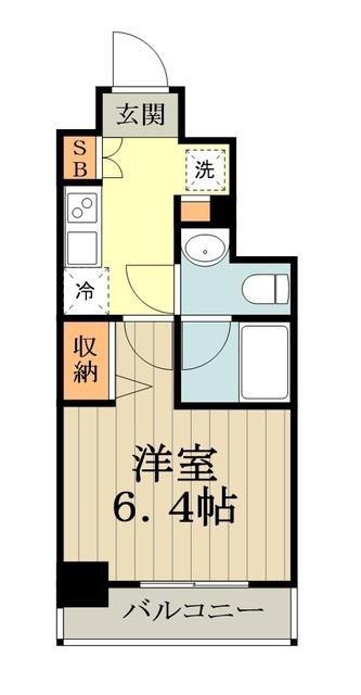 C-SPACE小金井(1K/1階)の間取り写真