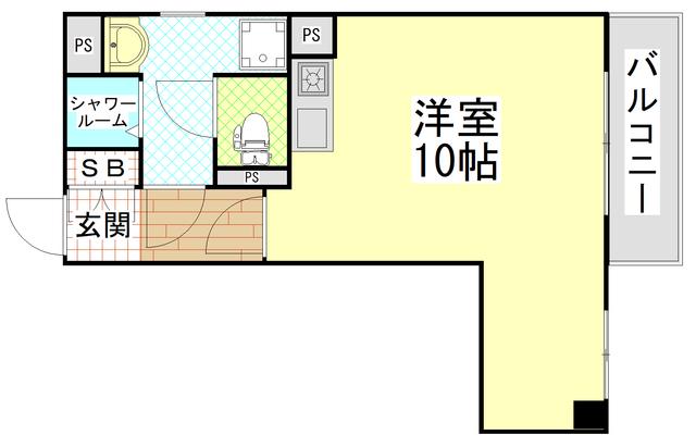 アムールみのりV(ワンルーム/4階)の間取り写真