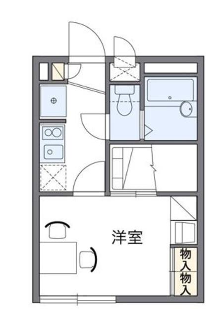 レオパレス杭瀬北新町I(1K/1階)の間取り写真