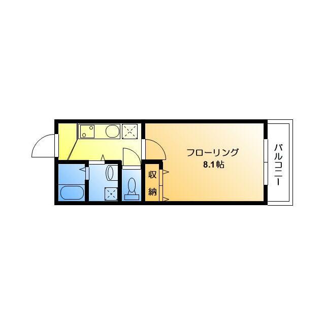アレーハウス(1K/3階)の間取り写真